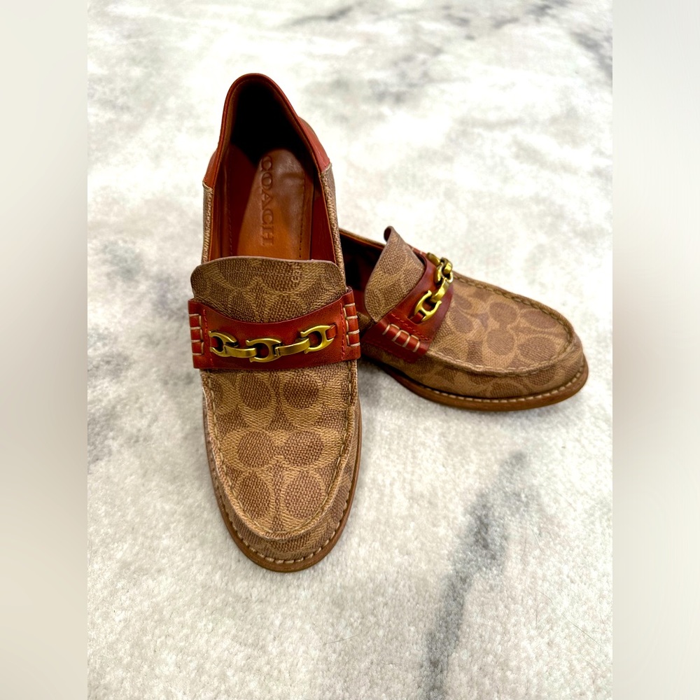 Coach leather loafer